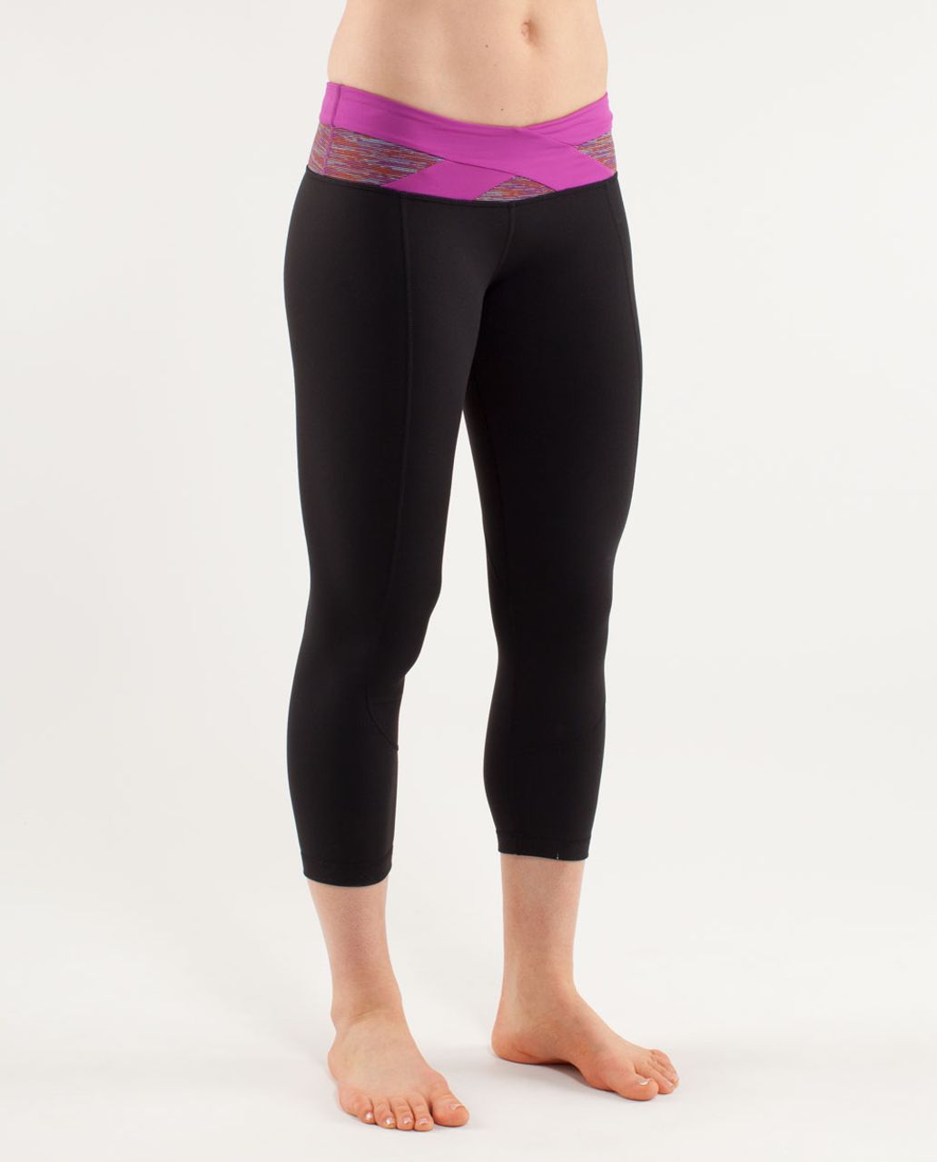Lululemon Power House Crop - Black /  Wee Are From Space Black March Multi /  Ultra Violet