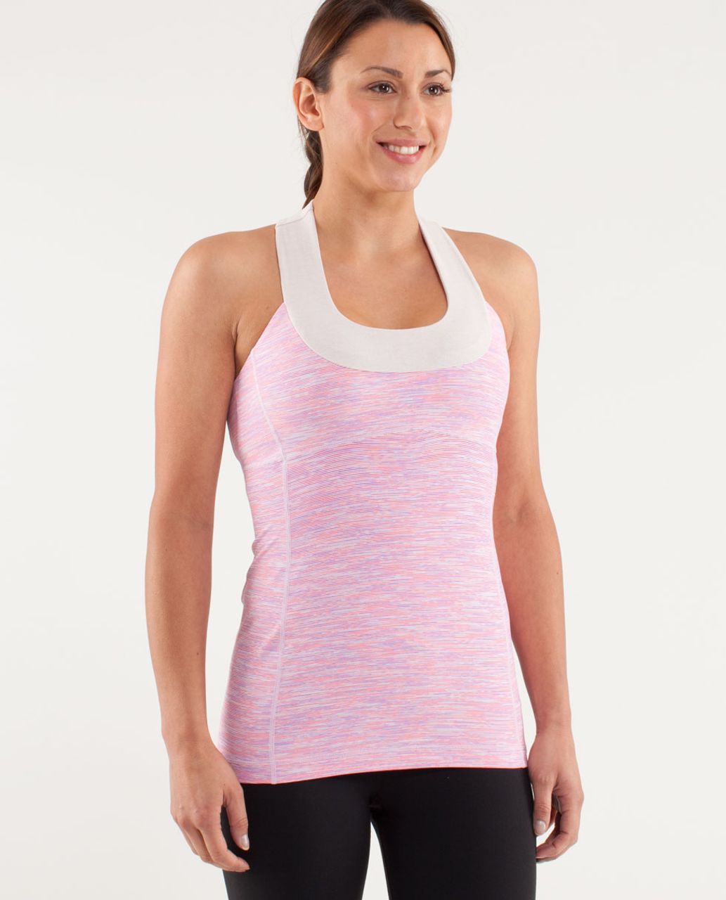 Lululemon Scoop Neck Tank - Wee Are From Space White April Multi /  Heathered Dune