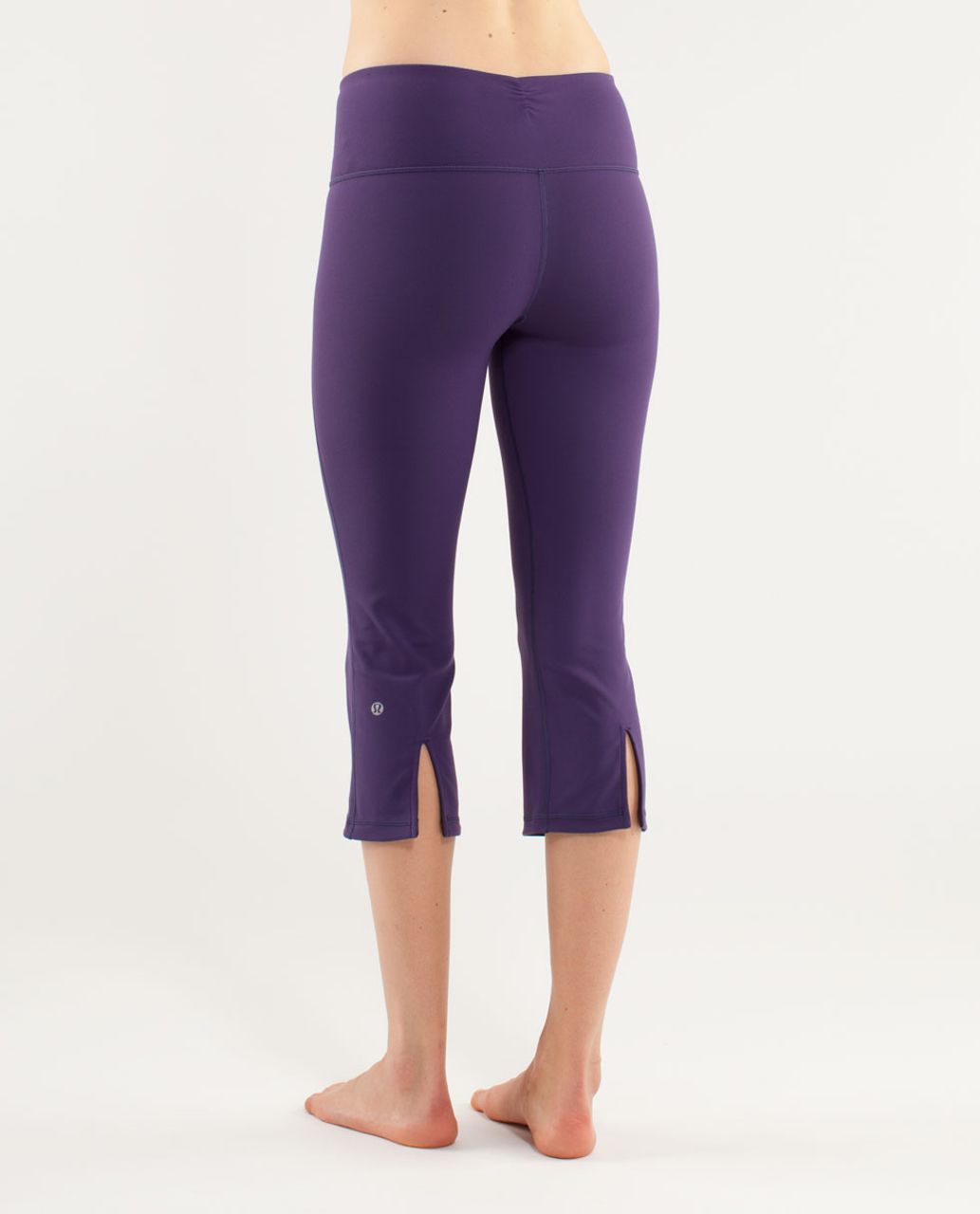 Lululemon Gather & Crow Crop *Reversible - Black / Heathered Concord Grape  - lulu fanatics