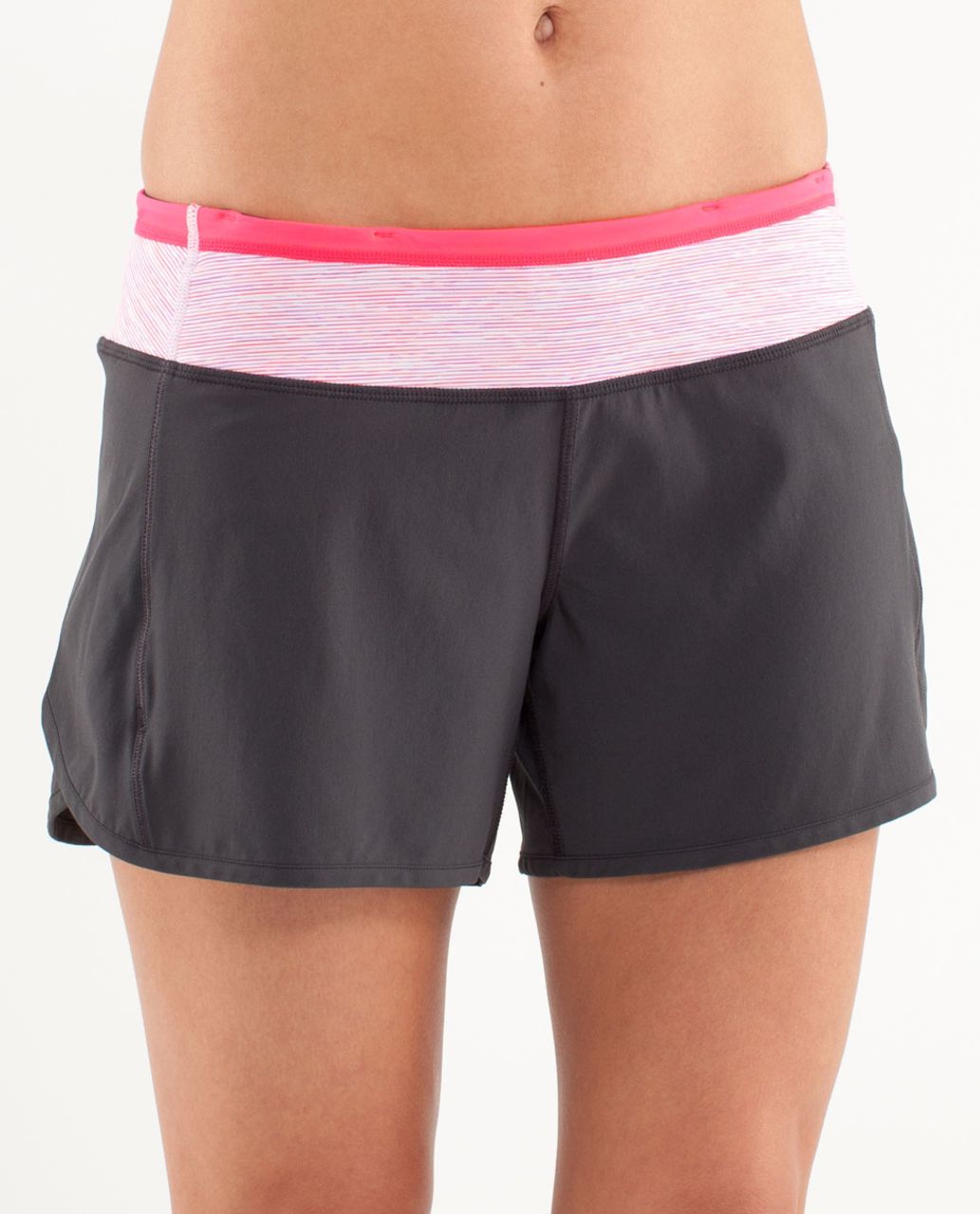 Lululemon Turbo Run Short - Deep Coal /  Wee Are From Space Deep Coal April Multi /  Flash