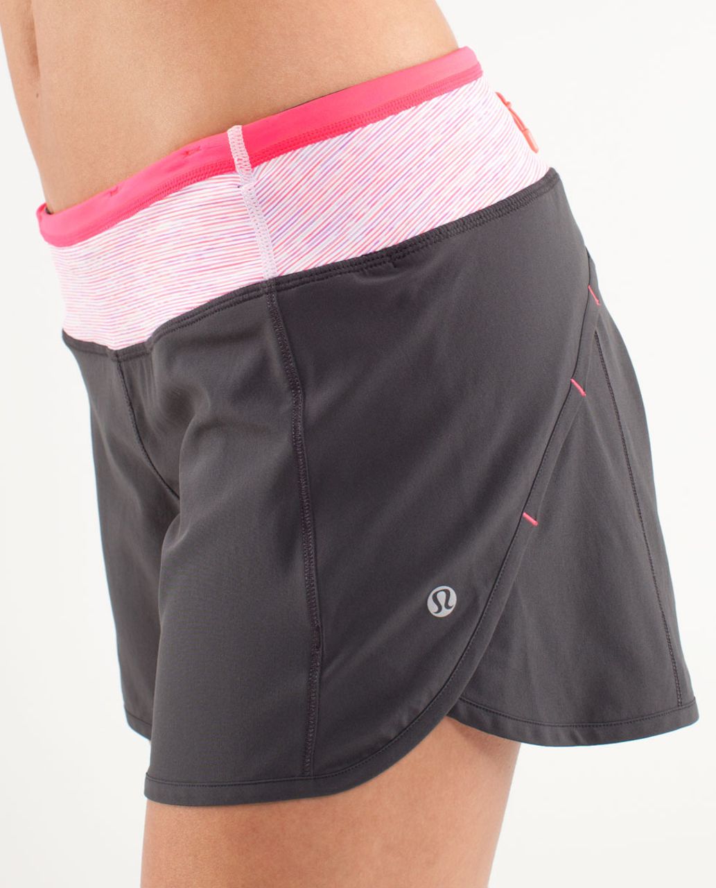 Lululemon Turbo Run Short - Deep Coal / Wee Are From Space Deep