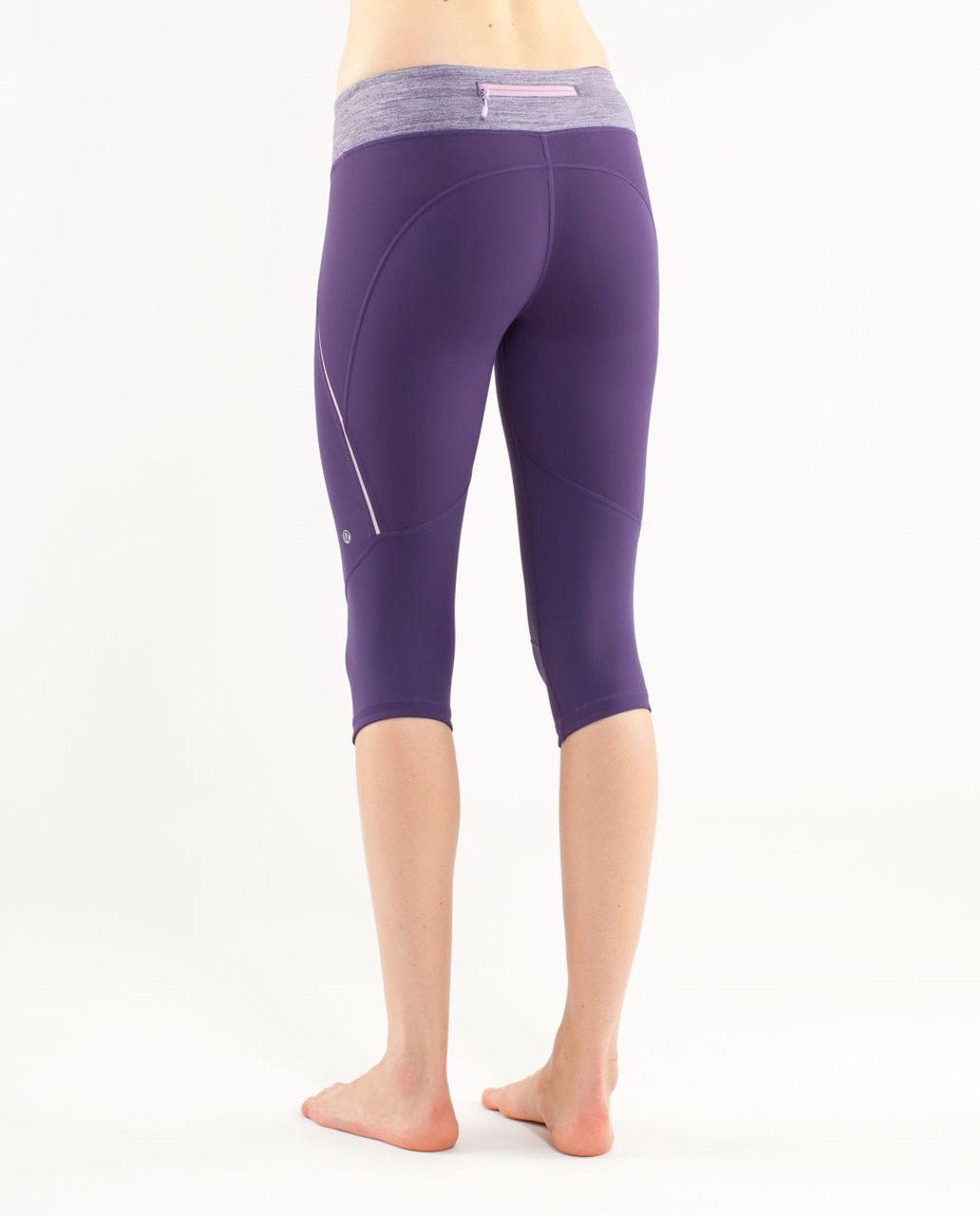 Lululemon Run:  Excel Crop - Concord Grape /  Rose Quartz