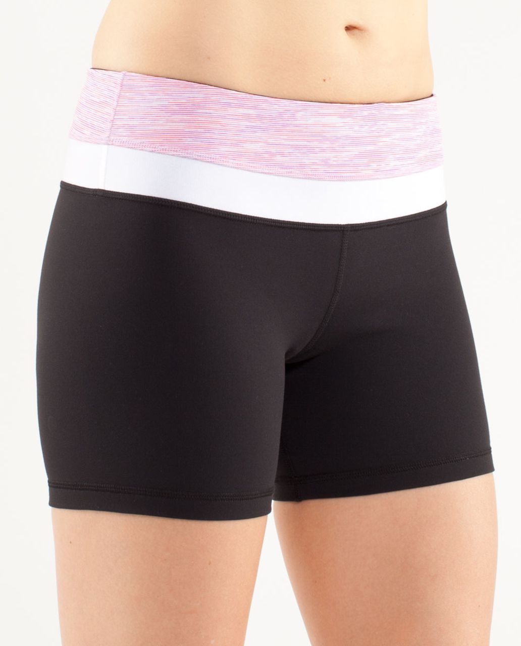 Lululemon Reverse Groove Short (Regular) - Black /  Wee Are From Space White April Multi /  White