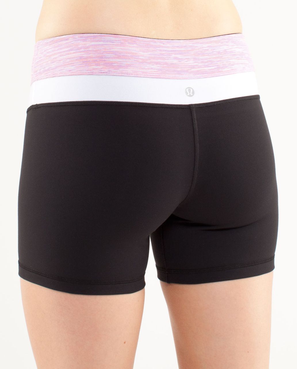 Lululemon Reverse Groove Short (Regular) - Black /  Wee Are From Space White April Multi /  White