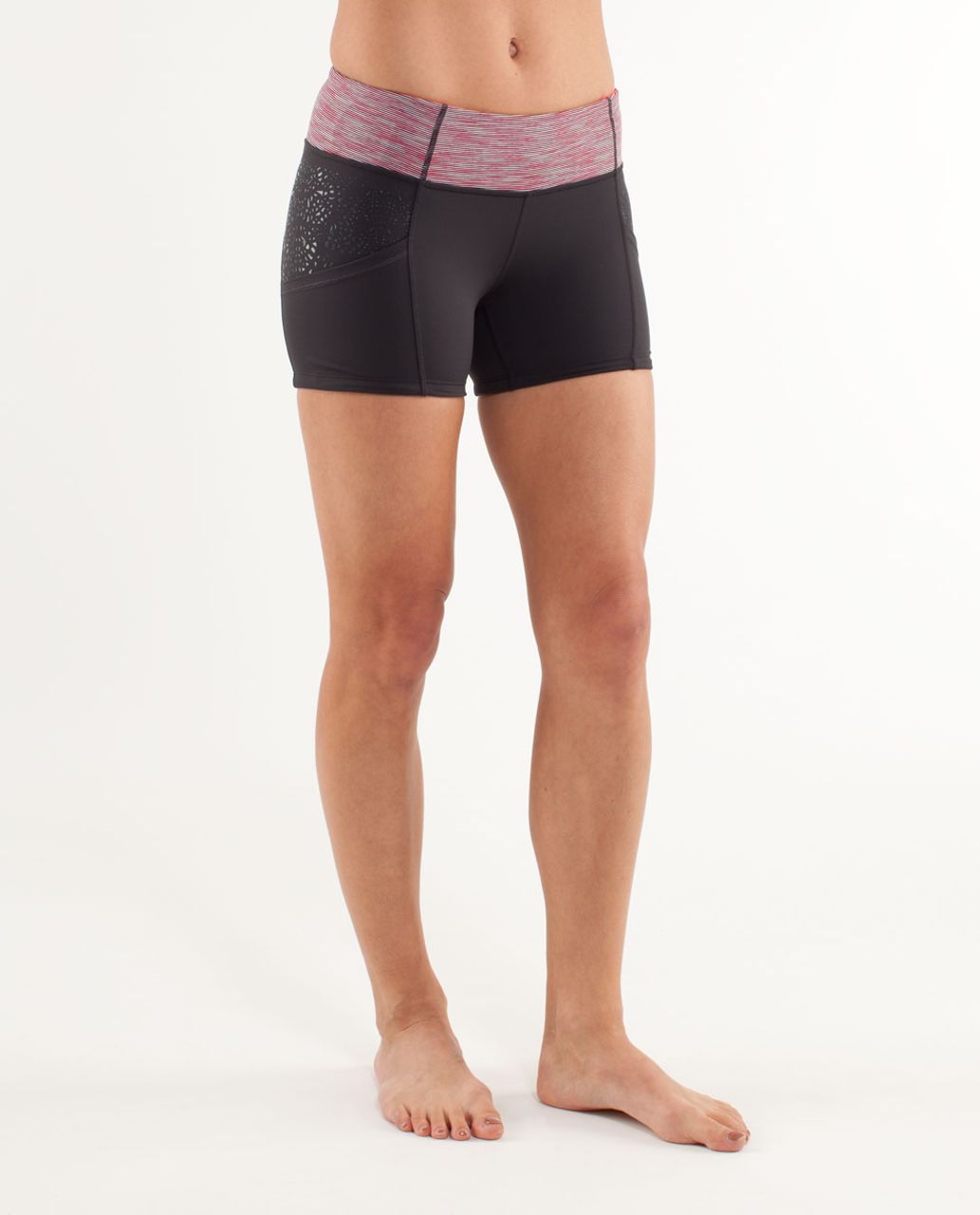 Lululemon Run:  Shorty Short - Deep Coal /  Wee Are From Space Deep Coal April Multi /  Flash