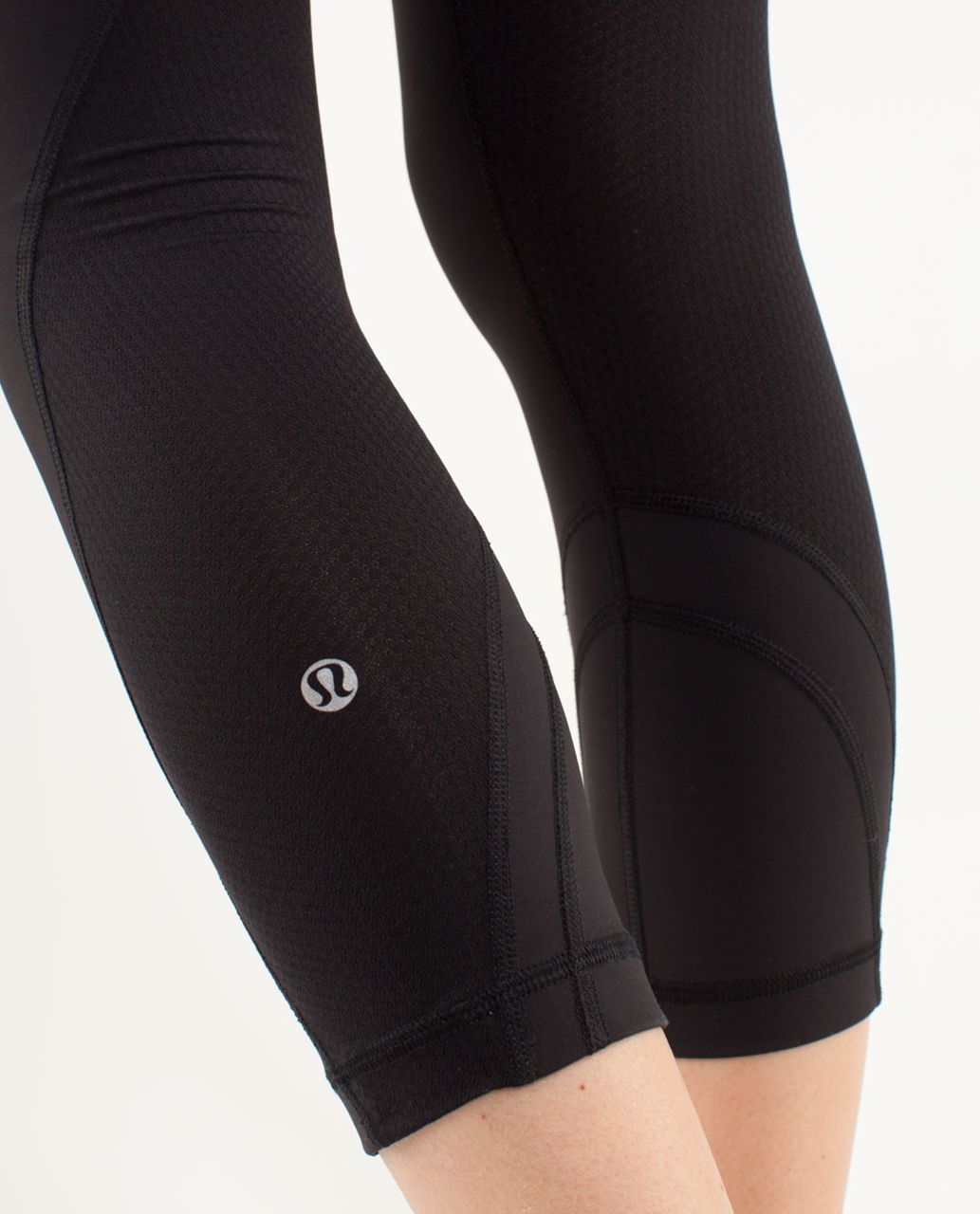 Lululemon Run:  Inspire Crop II - Black / Flash / Wee Are From Space Deep Coal April Multi