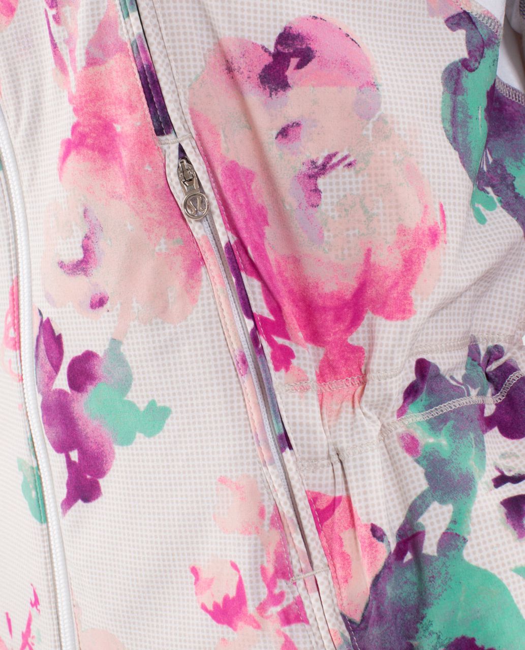 Lululemon Run:  Travel To Track Jacket *Print - Blurred Blossoms White