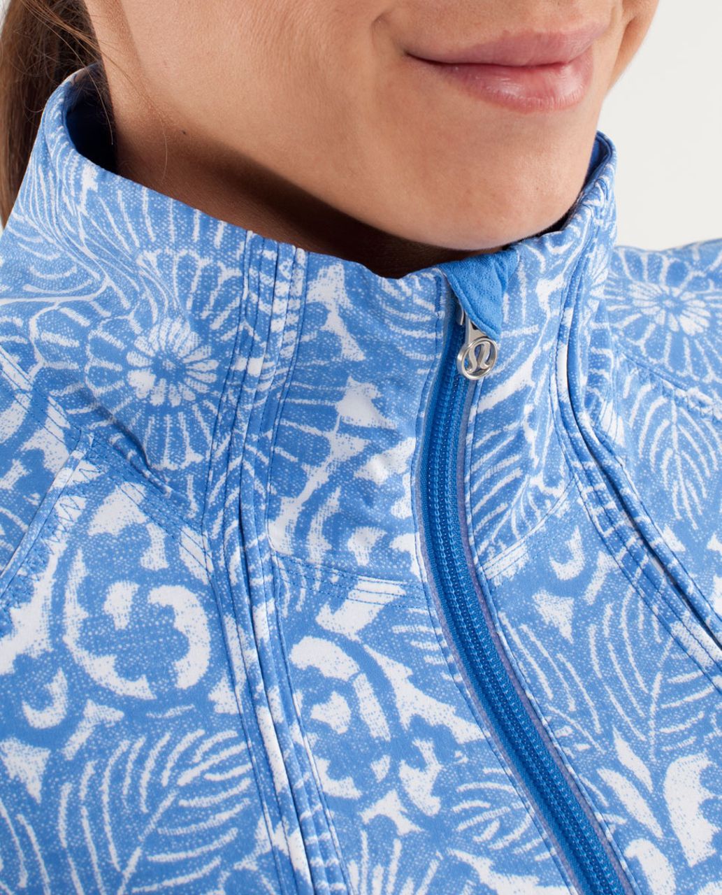 Lululemon Run:  Travel To Track Jacket *Print - Beachy Floral White Porcelaine