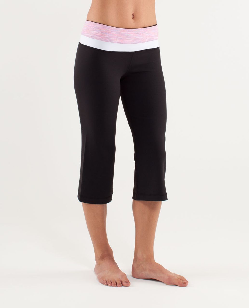 Lululemon Groove Crop - Black /  Wee Are From Space White April Multi /  White
