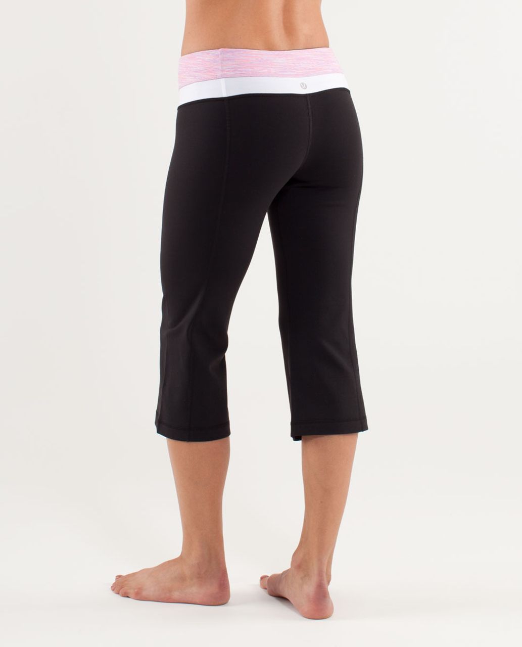 Lululemon Groove Crop - Black /  Wee Are From Space White April Multi /  White