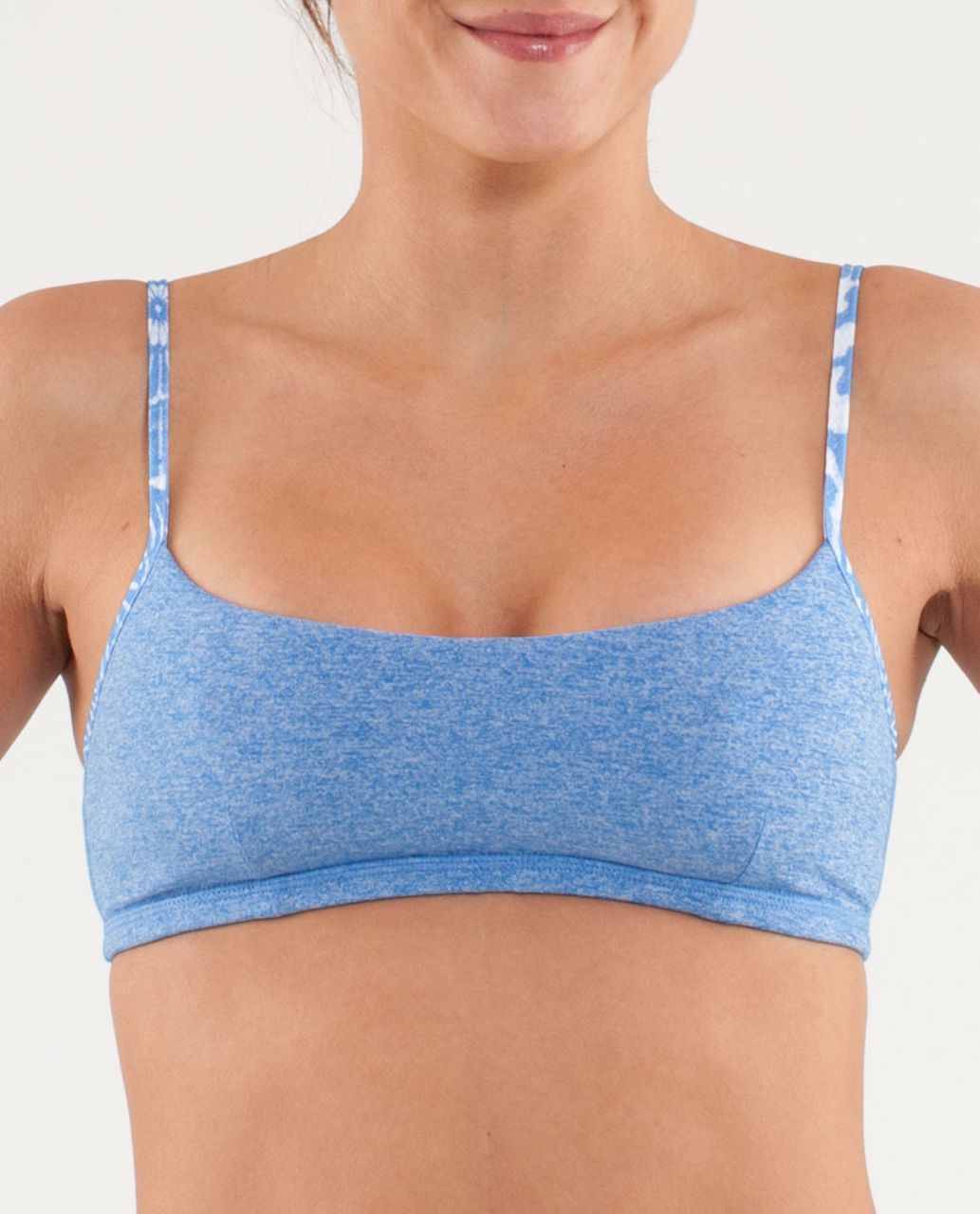 Lululemon Daily Bra - Heathered Porcelaine /  Beachy Floral White Porcelaine