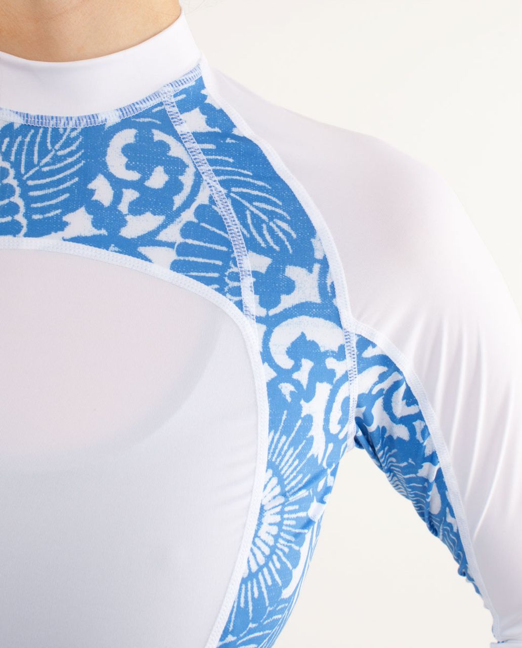 Lululemon One Love Rashguard - White / Beachy Floral White Porcelaine