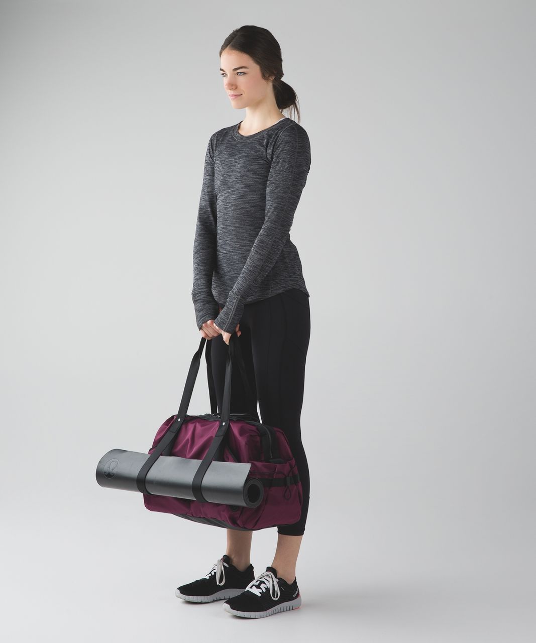 Lululemon Extra Mile Duffel - Red Grape / Black