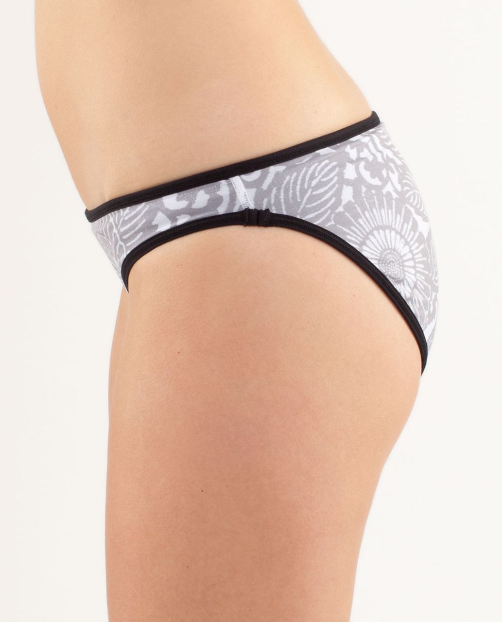 Lululemon Heatwave Swim Bottom - Black /  Beachy Floral White Fossil