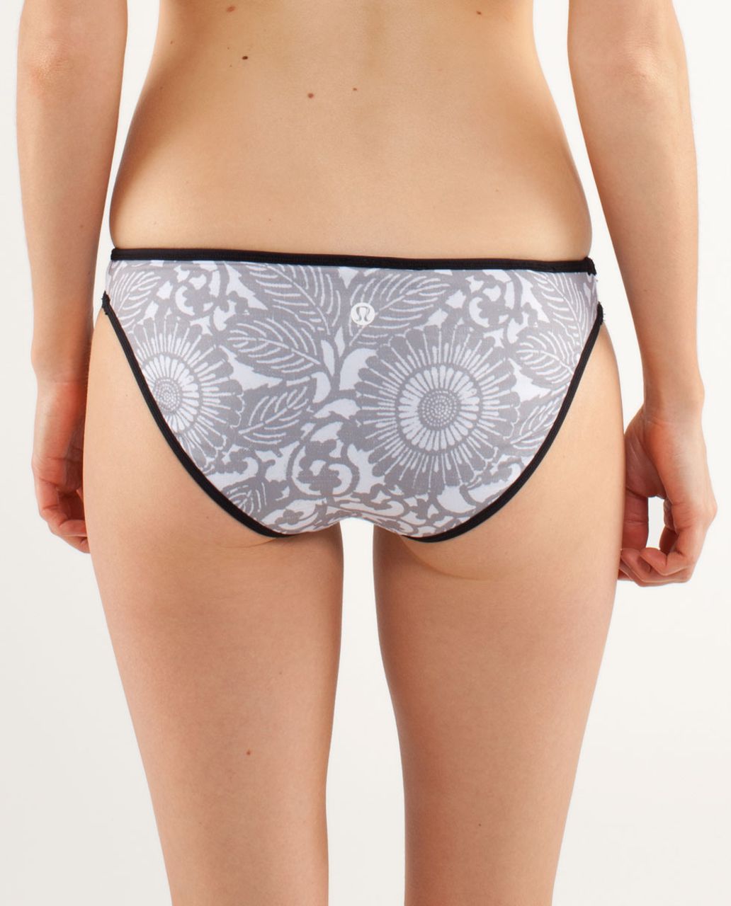 Lululemon Heatwave Swim Bottom - Black /  Beachy Floral White Fossil