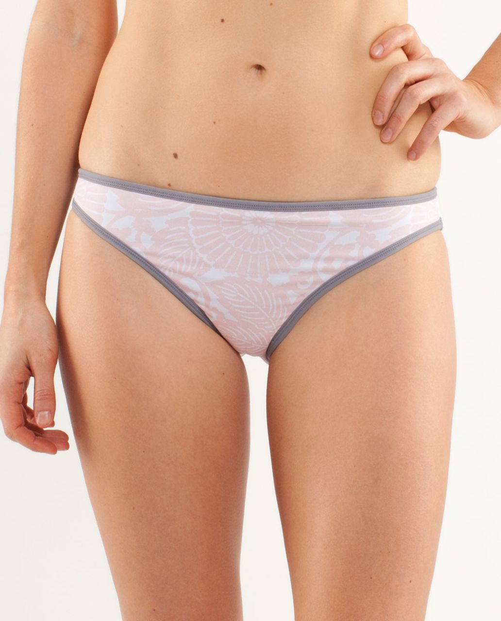 Lululemon Heatwave Swim Bottom - Fossil /  Wee Stripe White Blush Quartz