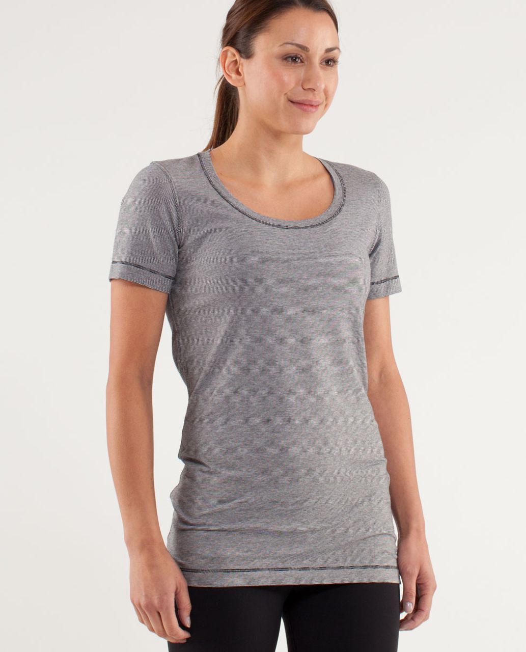 Lululemon Every Yogi Tee - Wee Stripe White Black