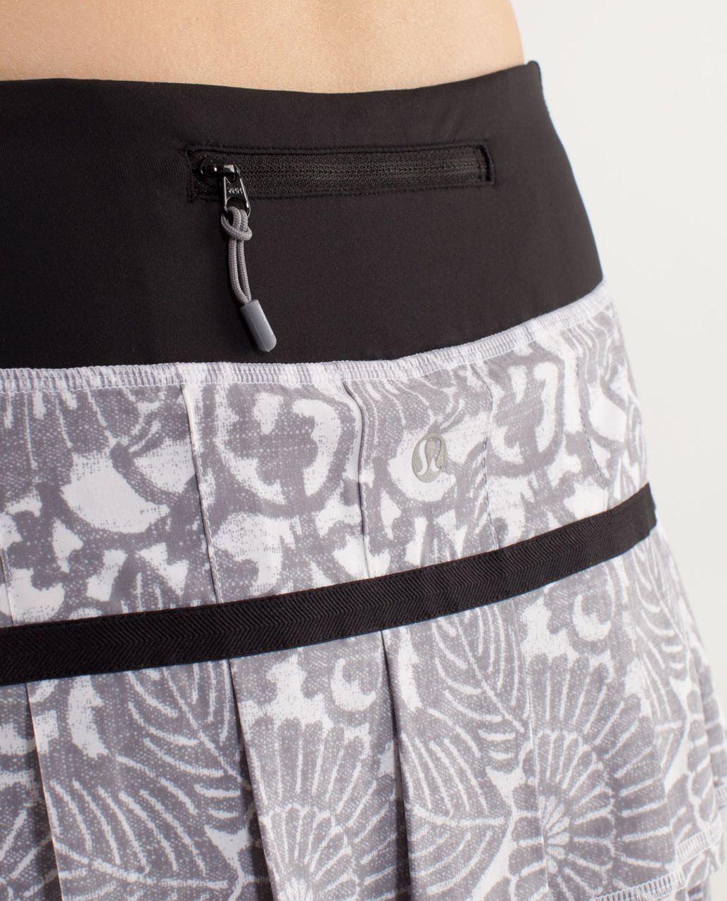 Lululemon Run:  Pace Setter Skirt (Tall) - Beachy Floral White Fossil /  Black