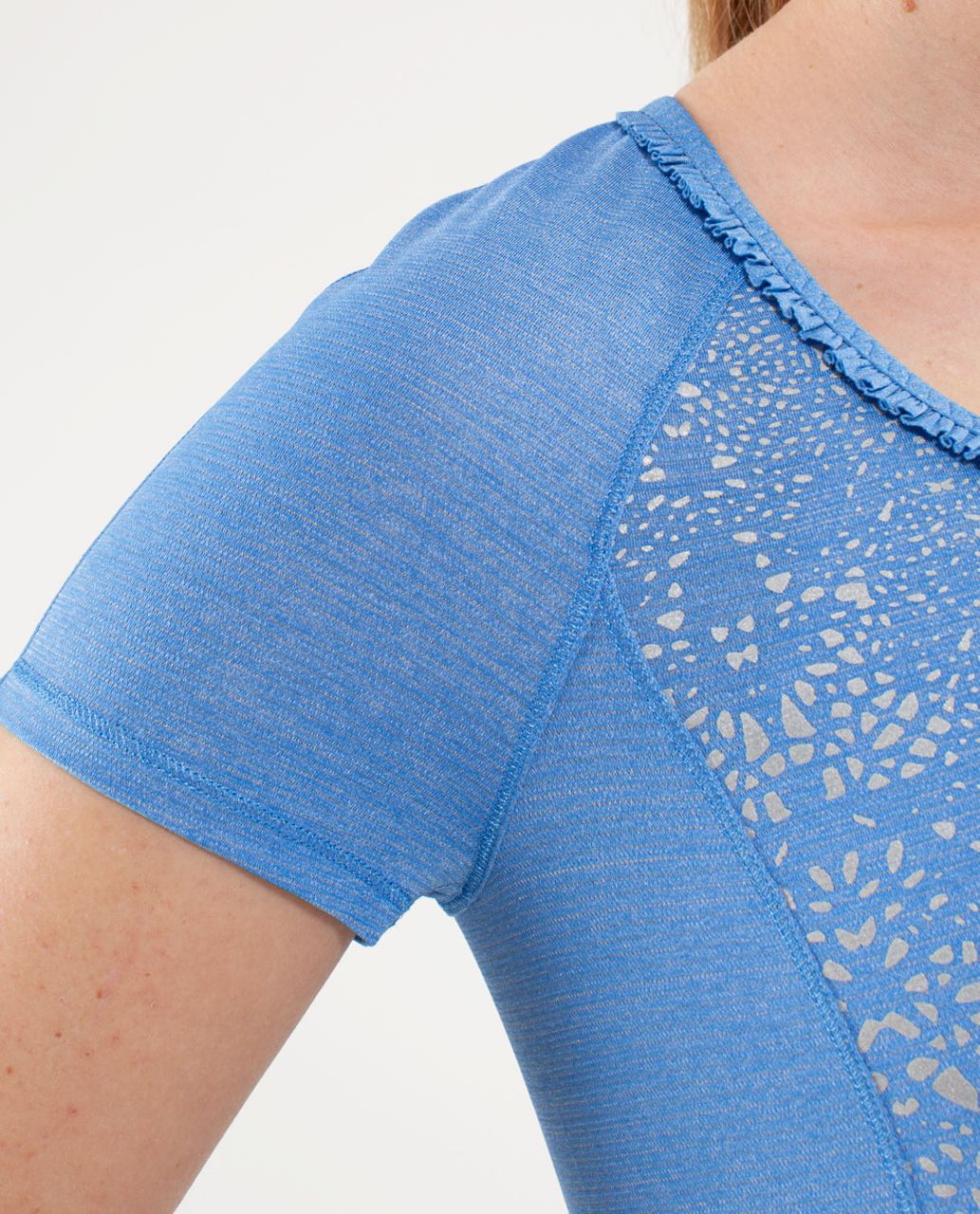 Lululemon Run:  Wild Short Sleeve Tech - Heathered Porcelaine