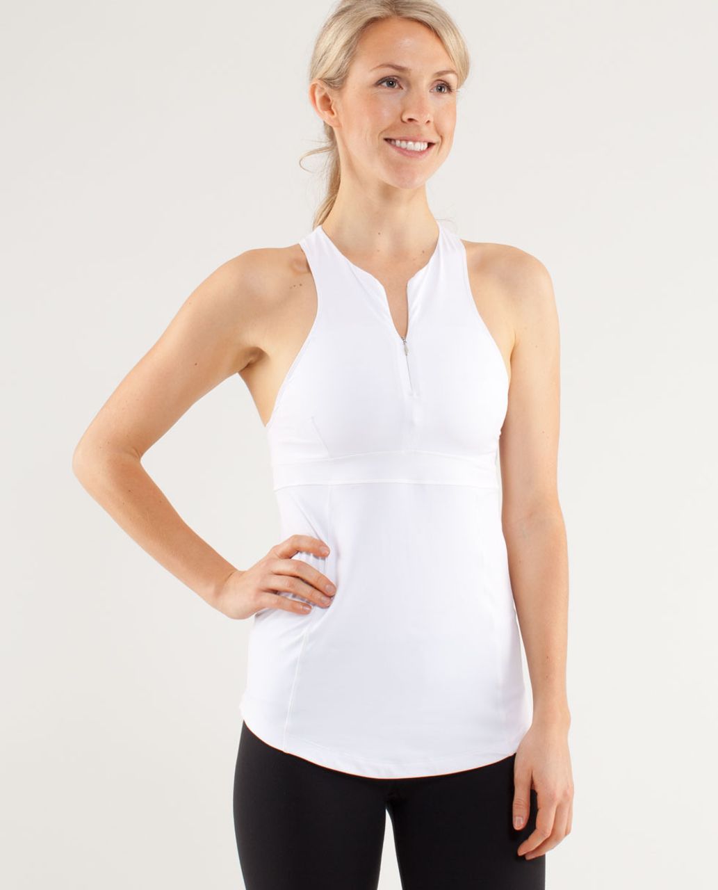 Lululemon Deep V Athletic Tank - White - lulu fanatics