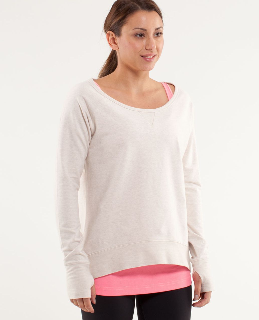 Lululemon Meditate Pullover - Dune /  Heathered Dune