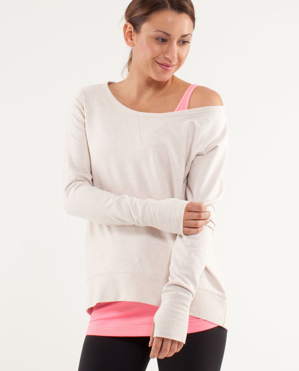 Lululemon Meditate Pullover - Dune /  Heathered Dune