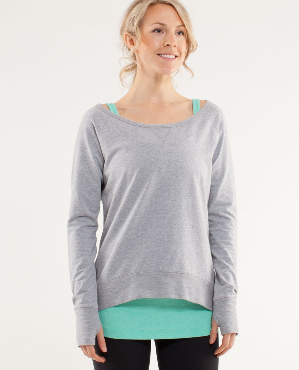 Lululemon Meditate Pullover - Heathered Fossil