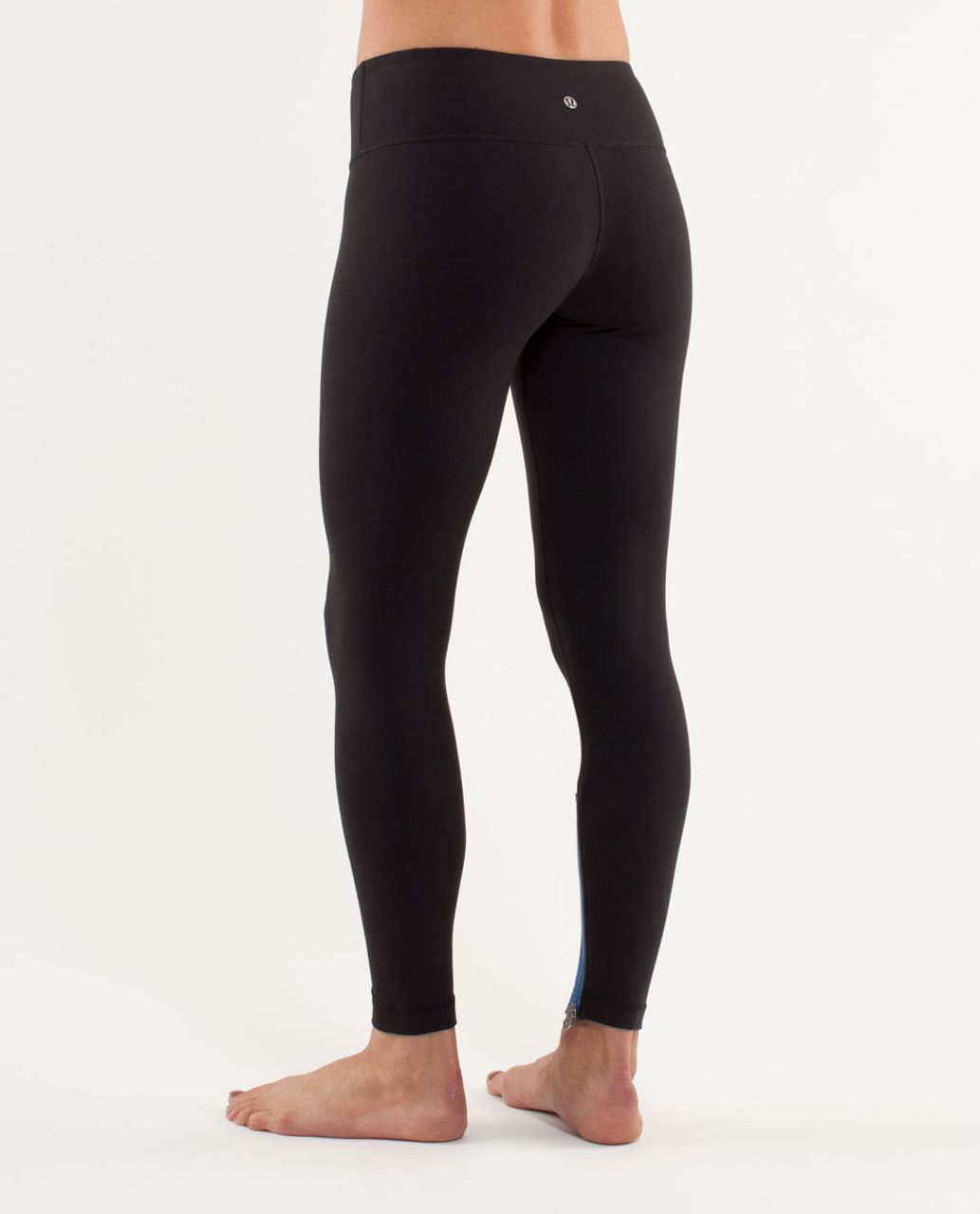 Lululemon Wunder Under Crop *Zipper - Black /  Porcelaine