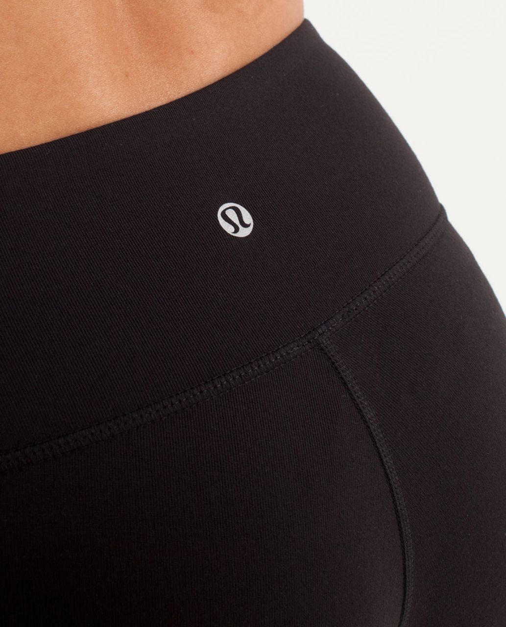 Lululemon Wunder Under Crop *Zipper - Black /  Porcelaine