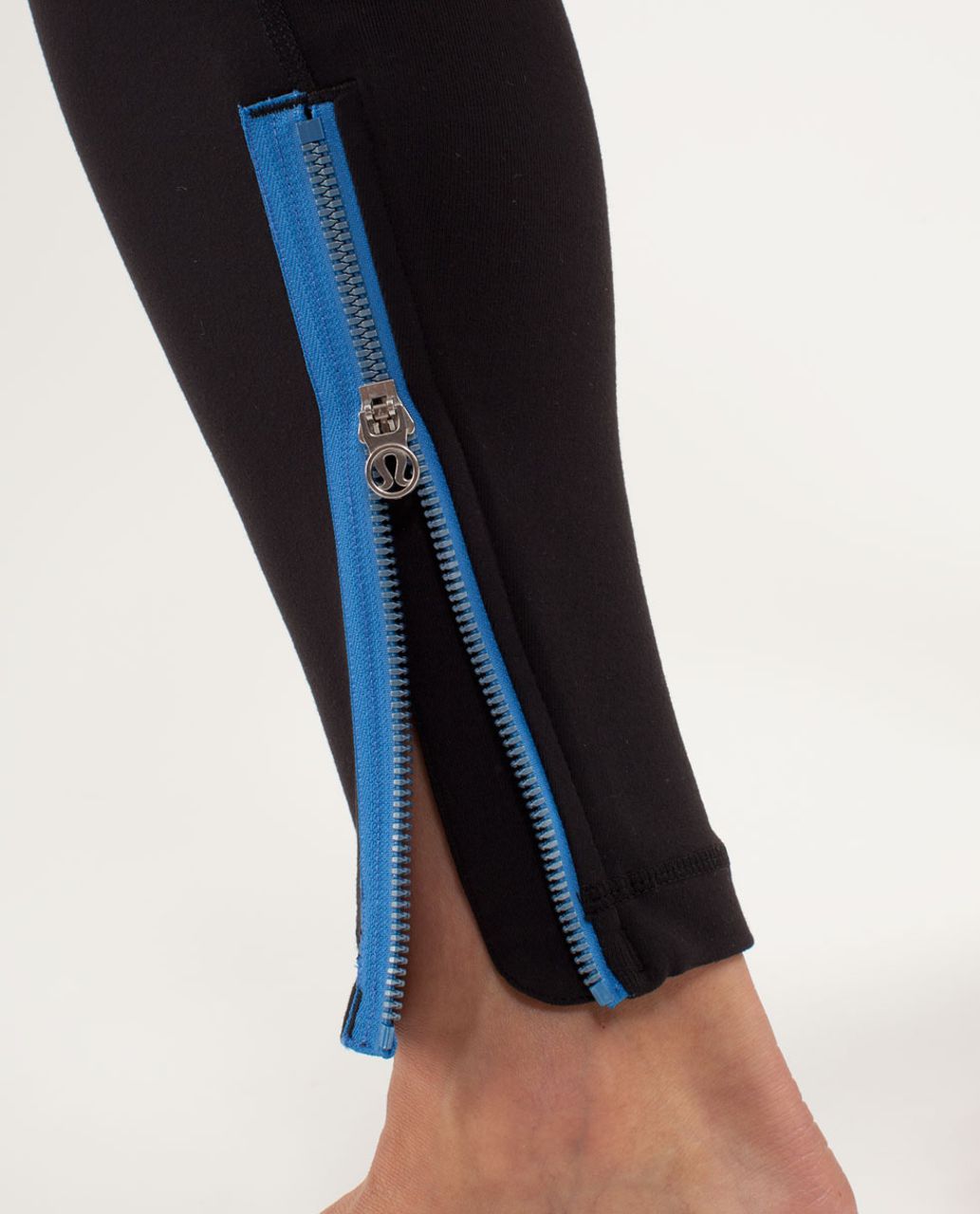 Lululemon Wunder Under Crop *Zipper - Black /  Porcelaine