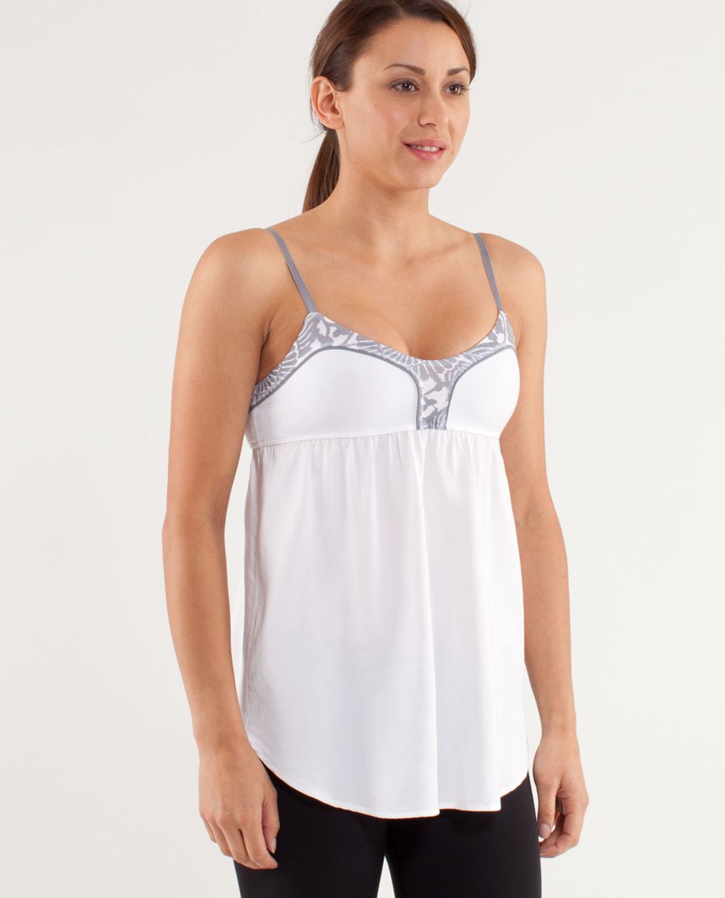 Lululemon Find Bliss Tank - White /  Beachy Floral White Fossil