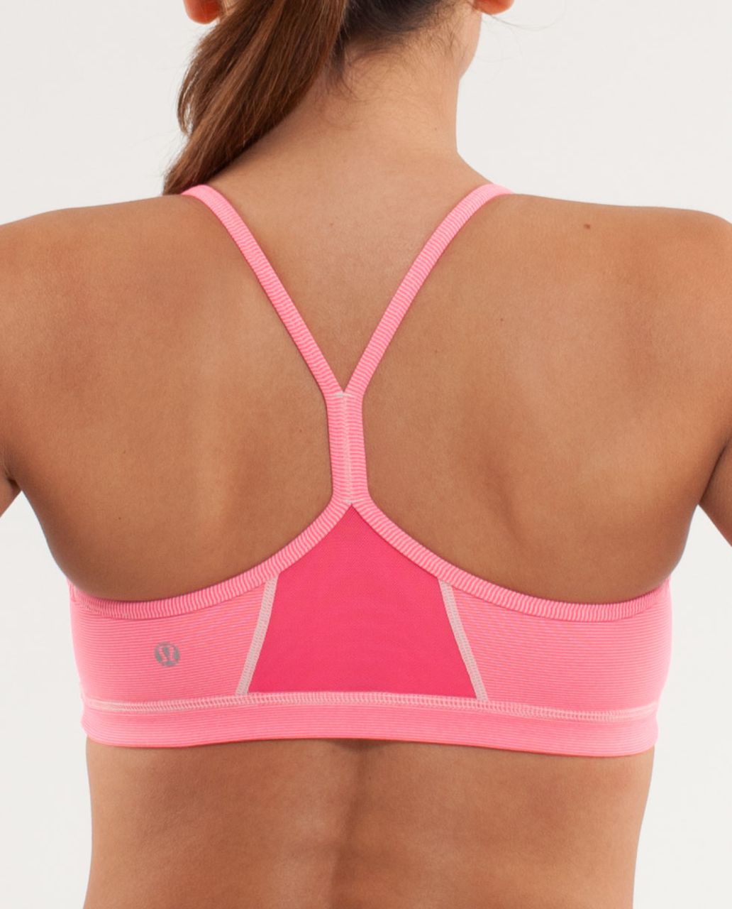 Lululemon Flow Y Bra IV - Apex Stripe Black White / Black - lulu fanatics