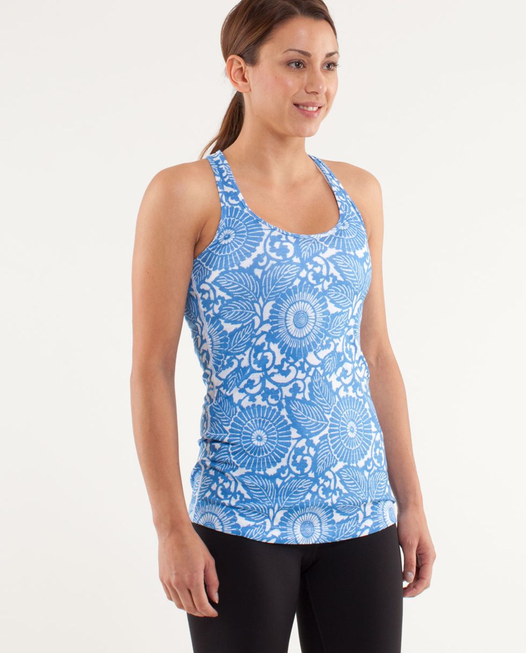 Lululemon Cool Racerback - Beachy Floral White Porcelaine