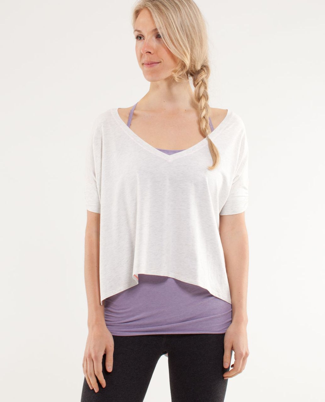 Lululemon My Mantra Short Sleeve - Heathered White