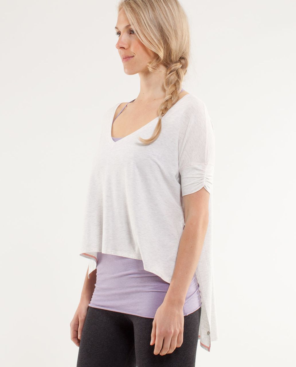 Lululemon My Mantra Short Sleeve - Heathered White