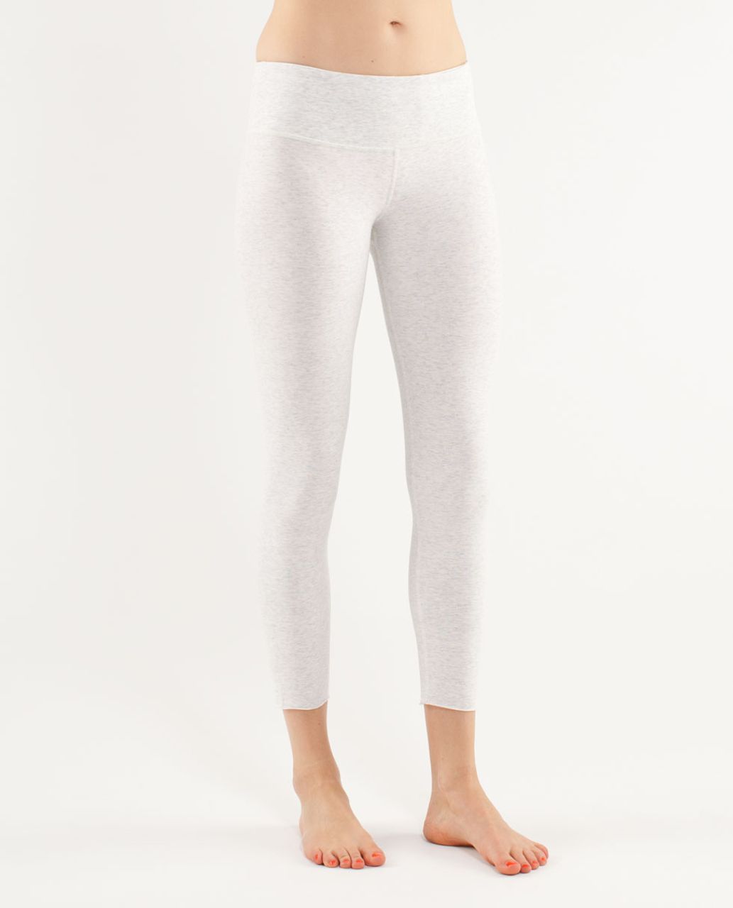 Lululemon Diversity Wunder Under Crop - Heathered White / Seaside Dot White / Fossil