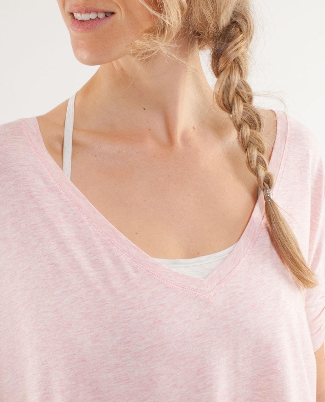 Lululemon My Mantra Short Sleeve - Heathered Blush Quartz