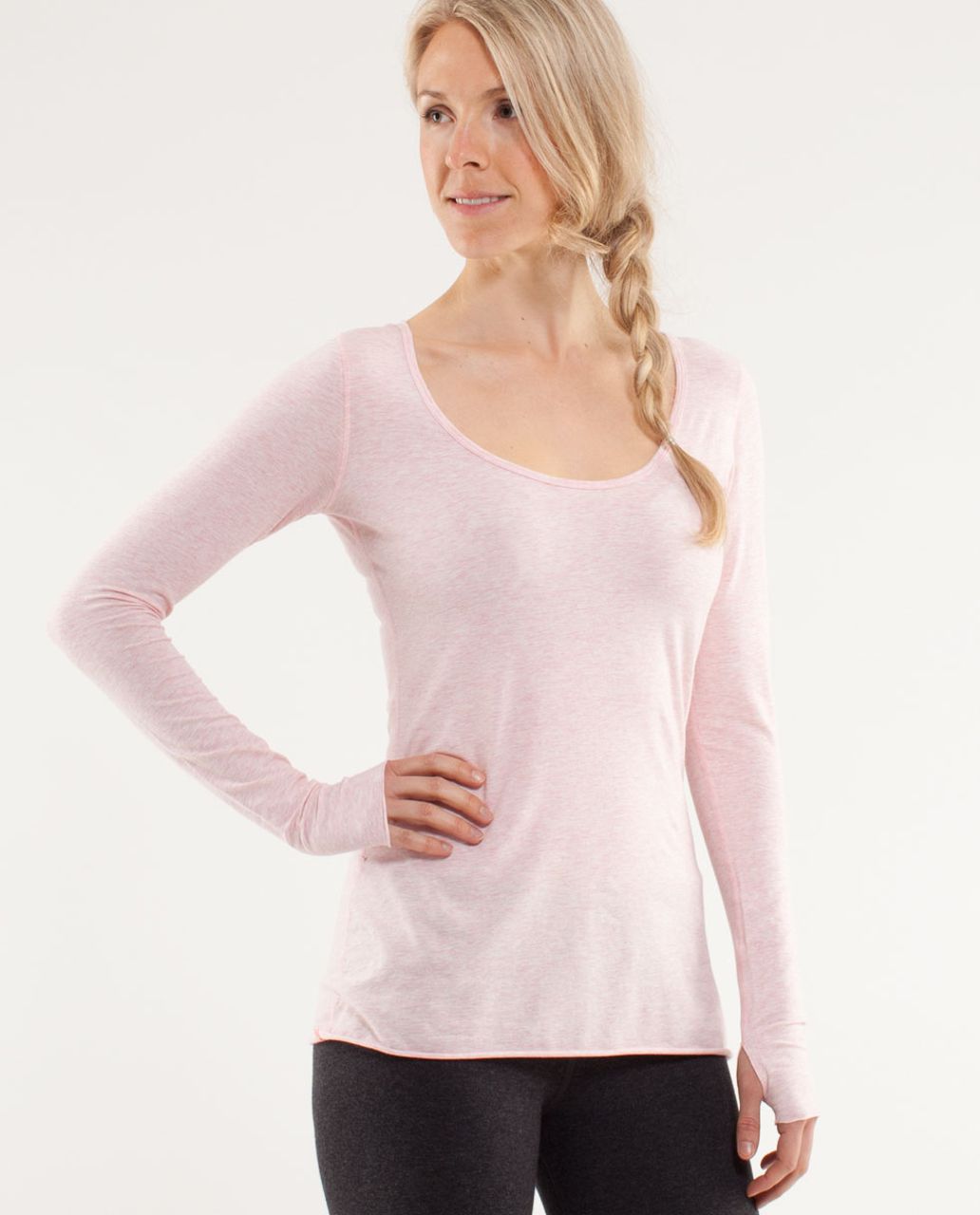 Lululemon My Mantra Long Sleeve - Heathered Blush Quartz