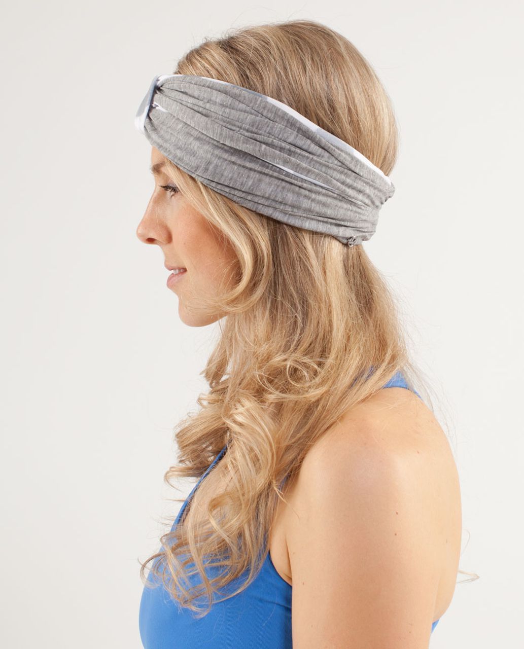 Lululemon Deep Thoughts Turban - Heathered Fossil / Seaside Dot White / Fossil