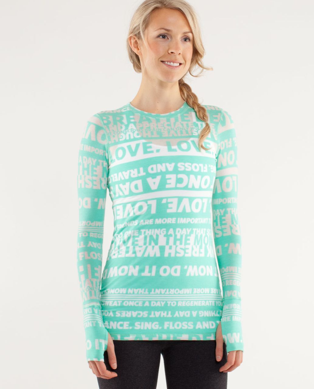 Lululemon Discover Manifesto Long Sleeve Tee - Menthol