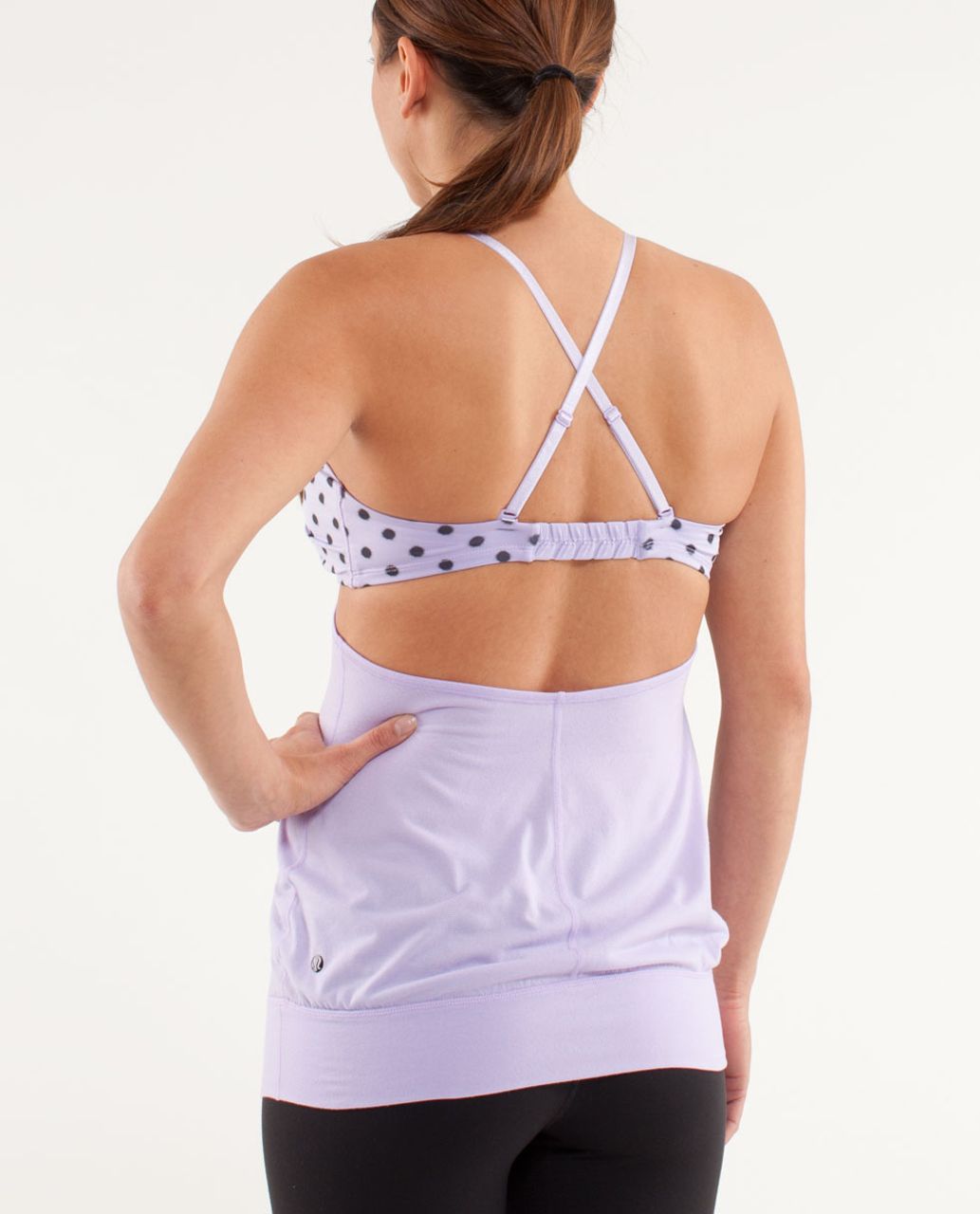 Lululemon Hot But Not Tank - Lilac / High Noon Dot Lilac / Black