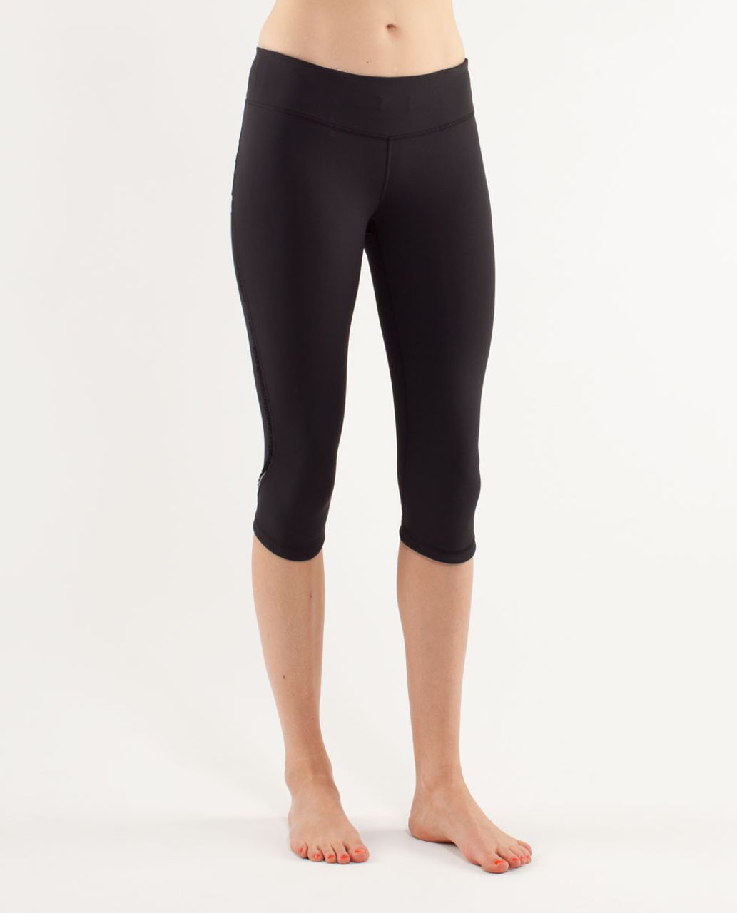 Lululemon Run For Your Life Crop Capri Leggings Yoga Pants Ruffle