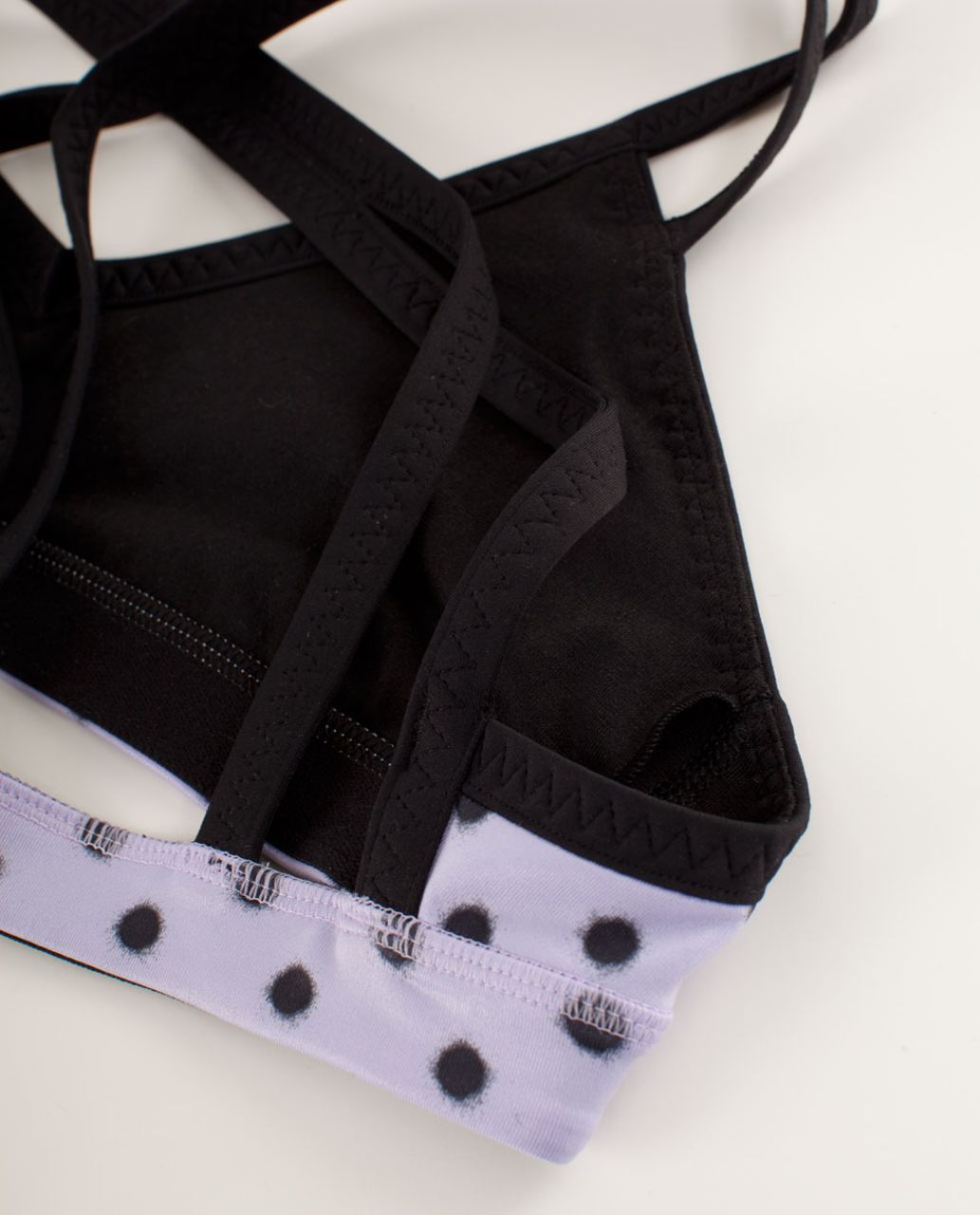 Lululemon Run:  Bound Bra - High Noon Dot Lilac / Black / Black