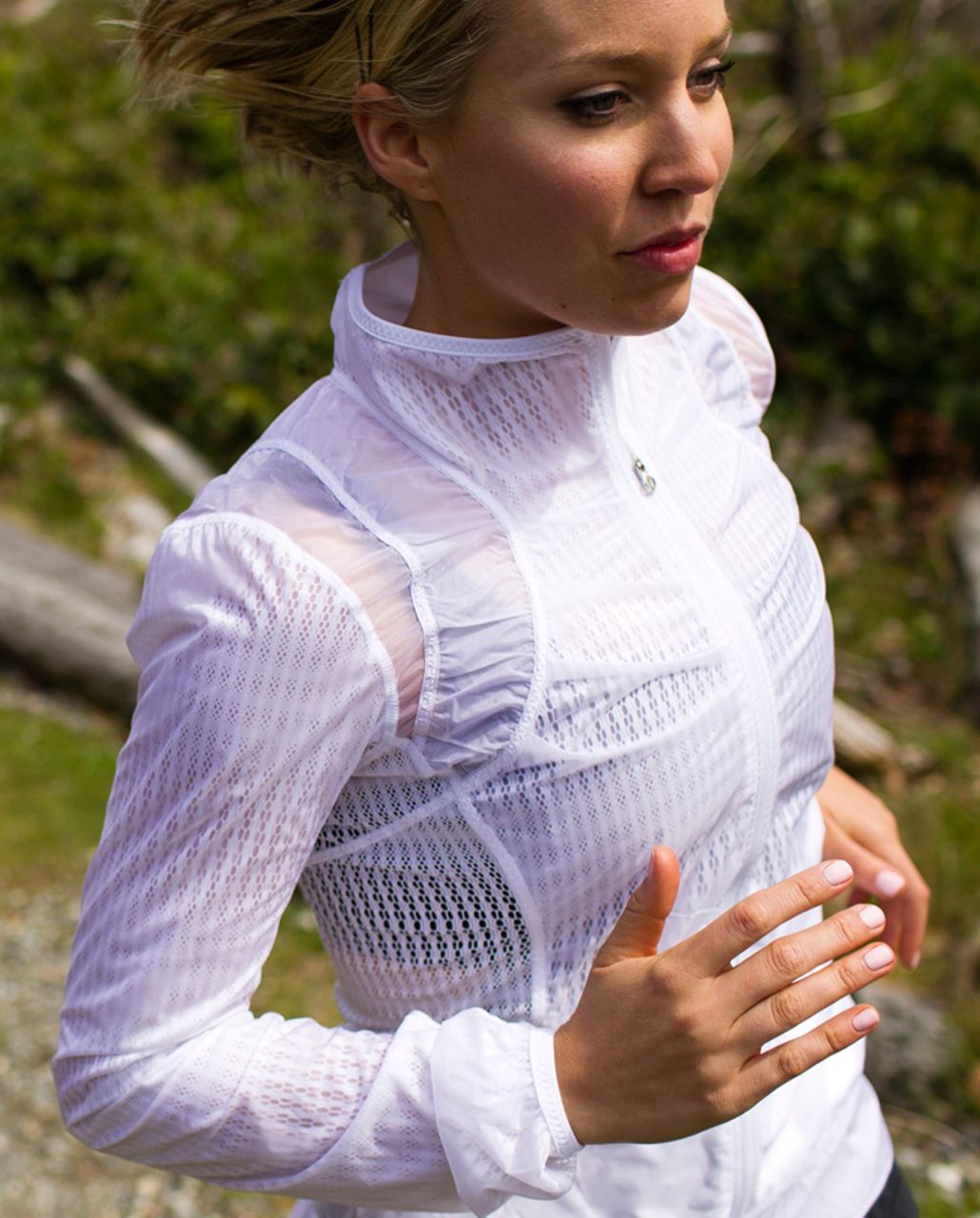 Lululemon Run:  Nothin' To Hide Jacket - White