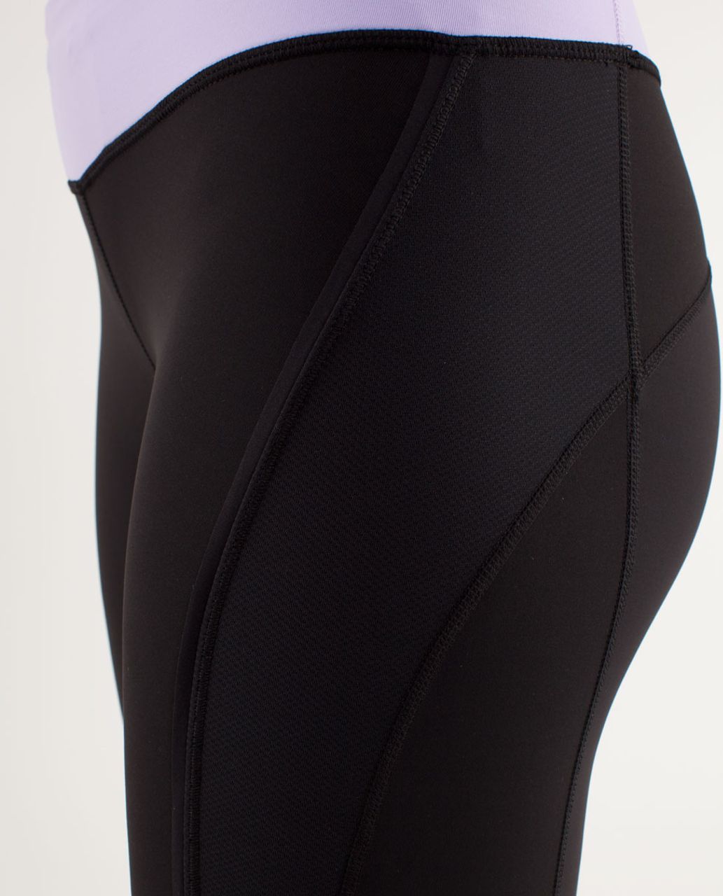 Lululemon Run:  Sun Sprinter Crop - Black / Lilac / Bruised Berry