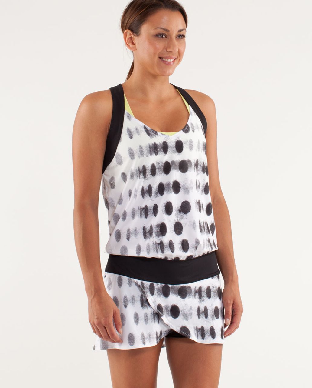 Lululemon Run:  For Your Money Jumper - Seaside Dot White / Black / Black