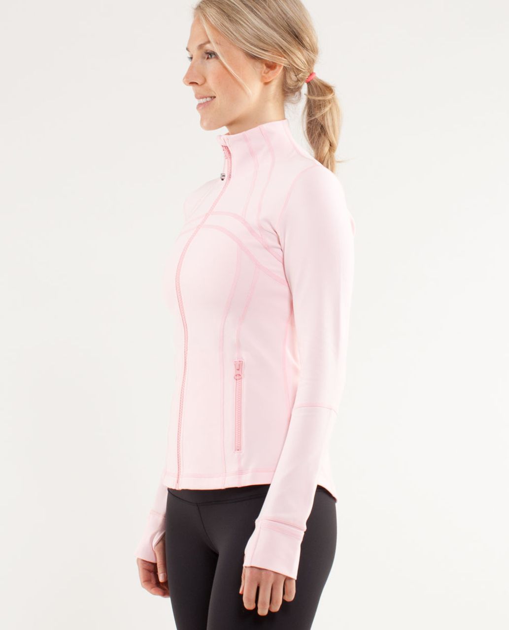 Lululemon Define Jacket - Blush Quartz / High Noon Dot Blush Quartz / Black  - lulu fanatics