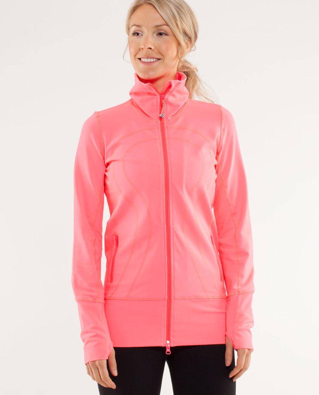 Lululemon In Stride Jacket Sz 2 Womens Wee Are From Space Pink White