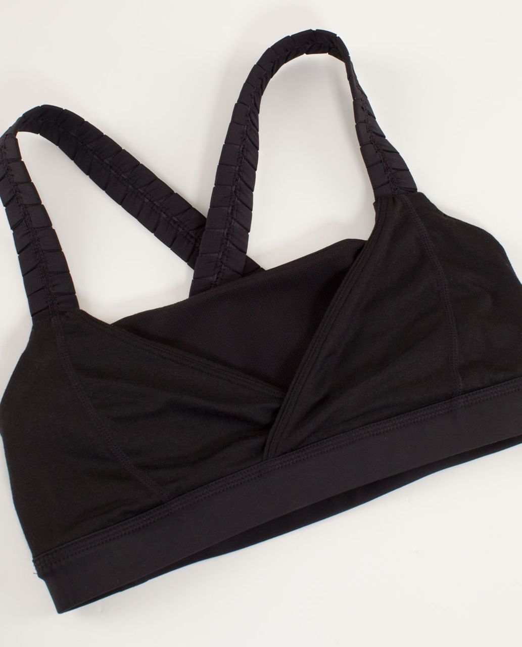 Lululemon Women's Sports Bra Size 6 Inner Heart Black Angel Wing