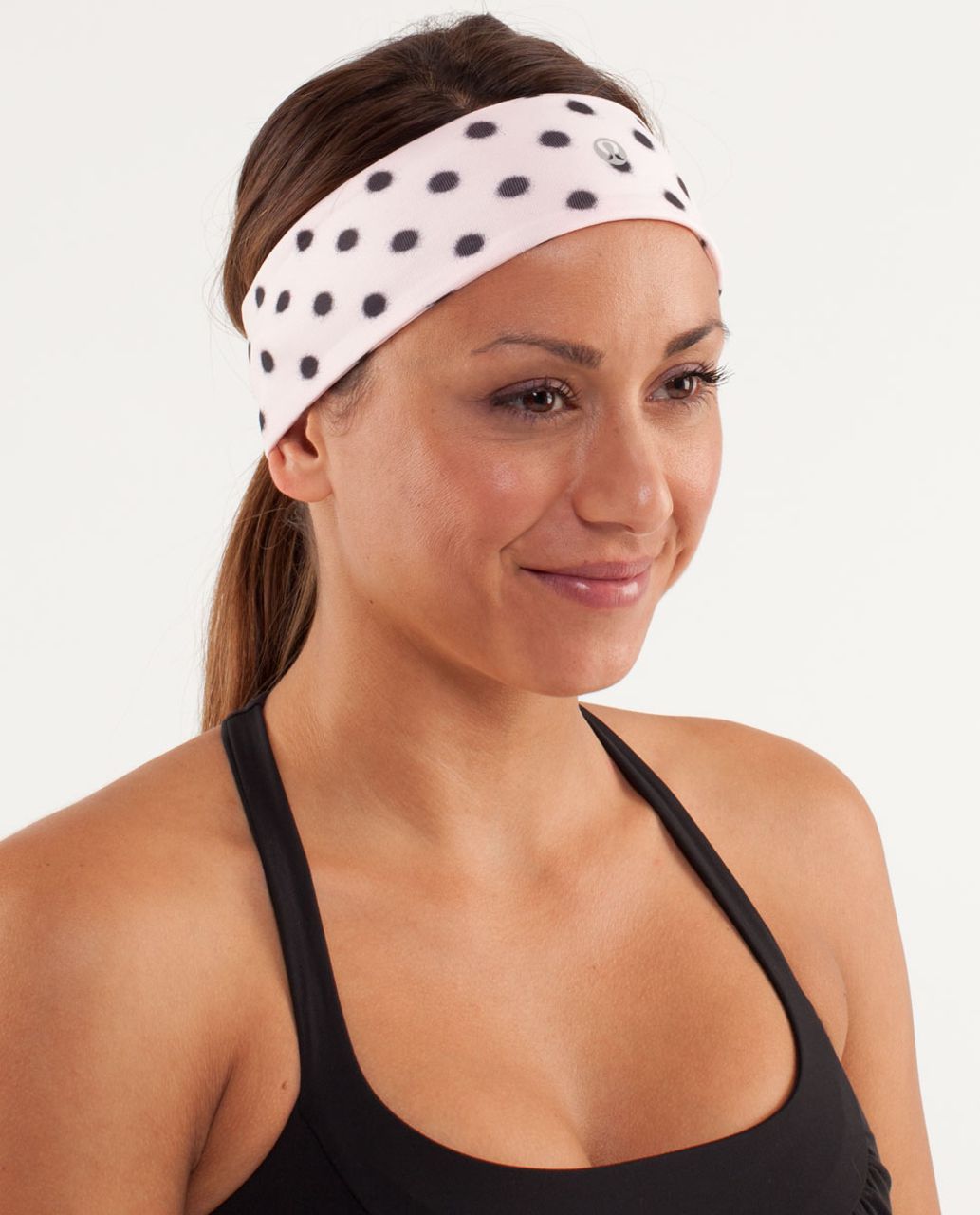 Lululemon Lucky Luon Headband - High Noon Dot Blush Quartz / Black